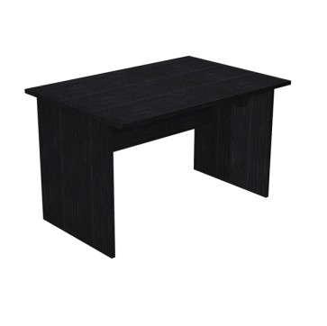 Scrivania Easy - lineare - 120 x 80 x 72 cm - nero venato frassino