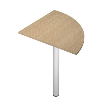 Angolare Easy - 90 gradi - 80 x 80 cm - gamba di supporto in metallo - rovere