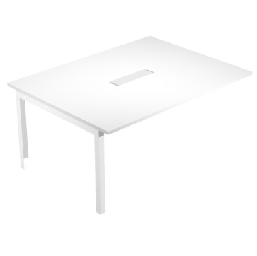 Modulo aggiuntivo per tavolo riunioni Agorà - 6 posti - 160 x 120 x 72,5 cm - bianco