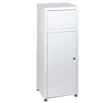 Contenitore Mini Mec - in metallo - 40x32,4x107,5 cm - bianco - 50 L - Medial International