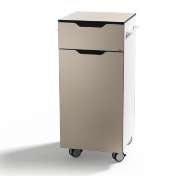Mobile quadro advanced con anta e due maniglie - toffee - 45x45x100cm - Durable