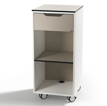 Mobile quadro advanced con anta e due maniglie - basic toffee - 45x45x100cm - Durable