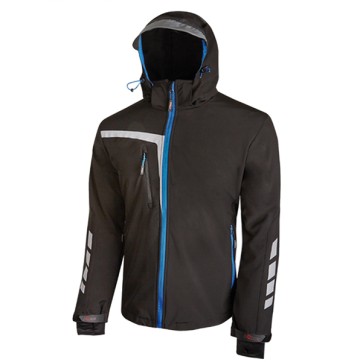 Giacca da lavoro SoftShell Quick - nero/blu - taglia XL - U-Power