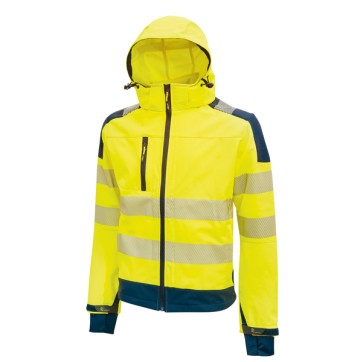 Giacca alta visibilitA' Softshell Miky - taglia M - giallo fluo - U-Power