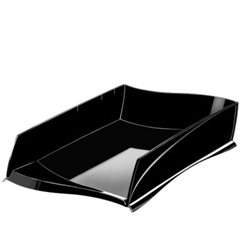 Vaschetta portacorrispondenza Ellypse - 100 riciclabile - 38 x 27,5 x 8,2 cm - nero - CEP