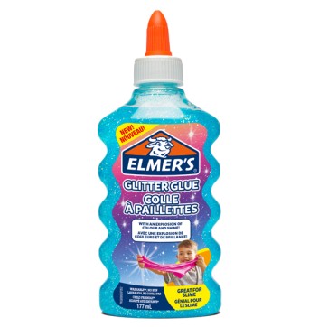 Colla glitterata liquida Slime - blu - flacone 177 ml - Elmer's