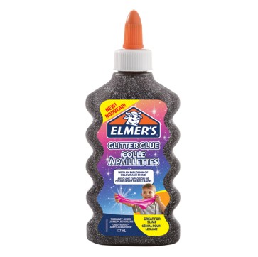 Colla glitterata liquida Slime - nero - flacone 177 ml - Elmer's