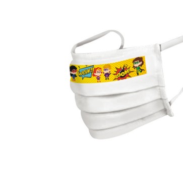 Mascherina lavabile - per bambini da 6 a 12 anni - fantasie assortite - CWR