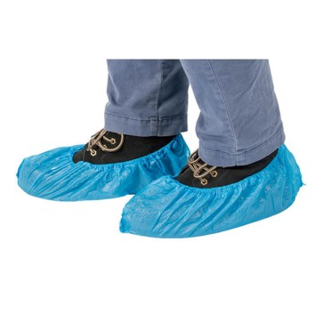 Sovrascarpe monouso - non sterili - taglia unica - CPE - azzurro - conf. 100 pezzi