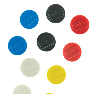 Magneti extra-forte - diametro 3,8 cm - colori assortiti - Nobo - conf. 10 pezzi