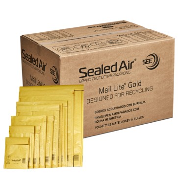 Busta imbottita Mail Lite  Gold - formato C (15x21 cm) - avana - Sealed Air  - confezione risparmio 100 pezzi