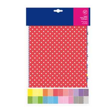Pezze in tessuto - 20x30 cm - fantasie e colori assortiti - DECO - conf. 48 pezzi