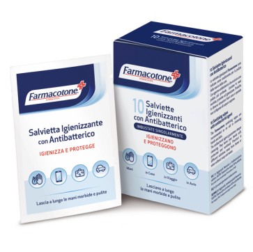 Bustine monodose igienizzanti con antibatterico - 10 pezzi - Farmacotone