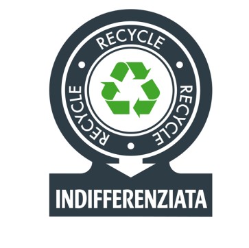 Etichette per raccolta differenziata INDIFFERENZIATA - 141 x 110 mm - Tico - kit 6 pezzi