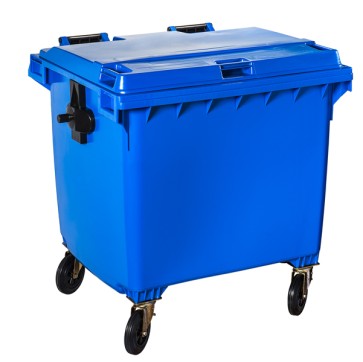 Contenitore rifiuti con ruote Contivia 4 - 1100 L - blu - Medial International