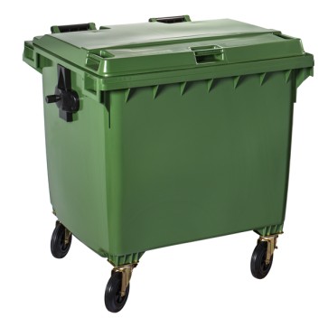 Contenitore rifiuti con ruote Contivia 4 - 1100 L - verde - Medial International