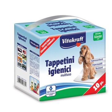 Tappetini igienici multiuso per cani e gatti - 60 x 90 cm - Vitakraft - conf. 10 pezzi