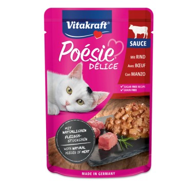 PoE'sie DE'lisauce per gatti - gusto manzo - 85 gr - Vitakraft