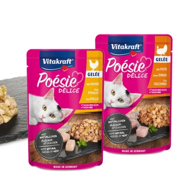 PoE'sie  DE'ligelee per gatti - gusto tacchino - 85 gr - Vitakraft