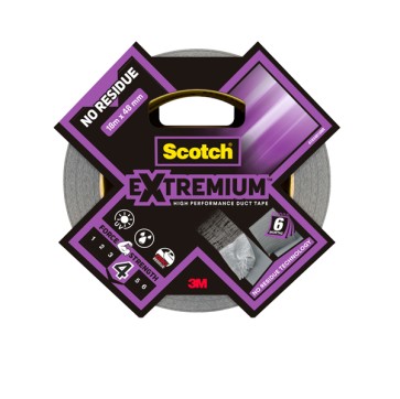 Nastro adesivo Extra resistente No residui - 4,8 cm x 18 m - nero - Scotch