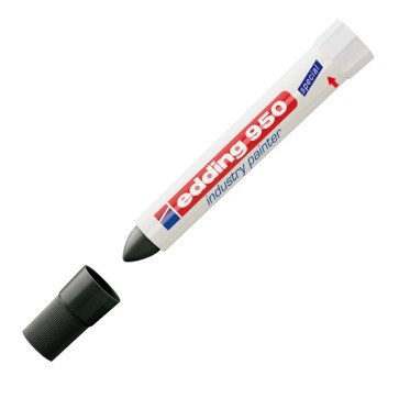 Marcatore a cera 950 - punta tonda - 10 mm - nero - Edding