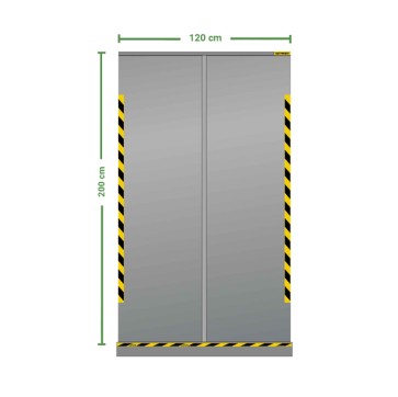 Divisorio roll up - 120 x 200 cm - trasparente - Djois