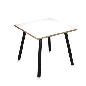 Scrivania Skinny Metal - 80 x 80 x H 74,4 cm - bianco / nero venato