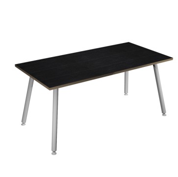 Scrivania Skinny Metal - 120 x 80 x H 74,4 cm - bianco / nero venato