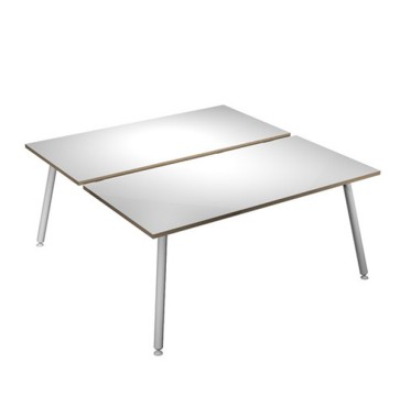 Scrivania Skinny Metal a 2 postazioni contrapp. - 120 x 166 cm - bianco