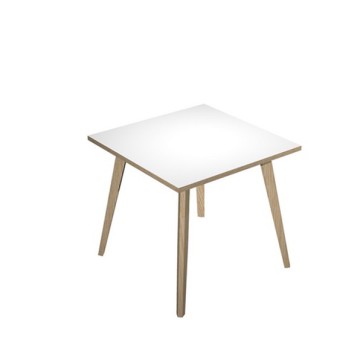 Scrivania Woody - 80 x 80 x H 74,4 cm - rovere / bianco