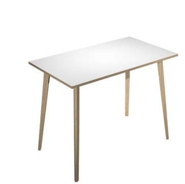 Tavolo alto Woody - 120 x 80 x 105 cm - rovere/bianco