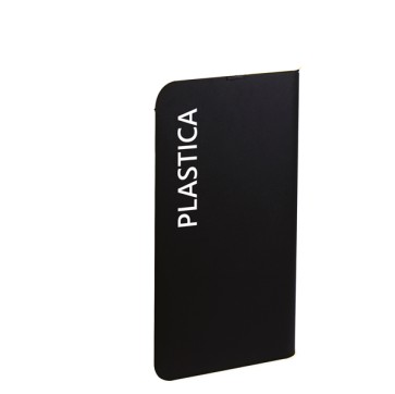 Etichetta adesiva raccolta differenziata - con stampa ''PLASTICA'' - 50 x 300 mm - vinile - bianco opaco - Medial International