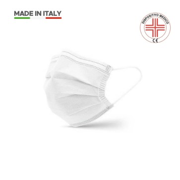 Mascherina chirurgica di classe II - 3 veli - bianco