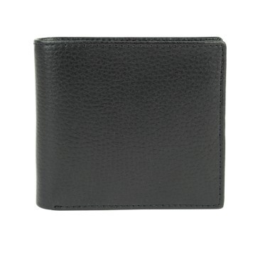 Portafogli uomo - 11 x 9,5 cm - vera pelle - nero - Laurige France