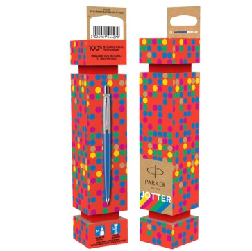 Penna sfera Jotter Cracker - fusto blu denim - inchiostro blu - Parker