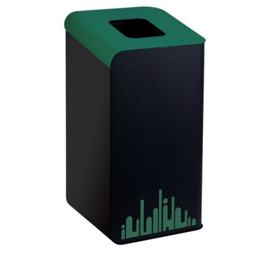 Gettacarte Rubik Evo - per raccolta differenziata - 80 L - verde - Medial International