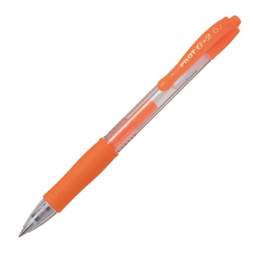 Roller gel a scatto G-2 - punta 0,7mm - arancio neon - Pilot