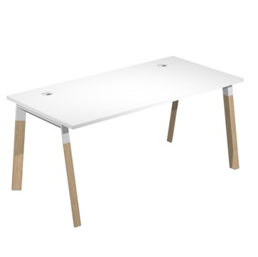 Scrivania Woody Superior - 160 x 80 x 72,5 cm - piano bianco