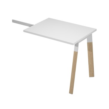 Allungo scrivanie Woody Superior - 80 x 60 x 72,5 cm - piano bianco