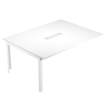 Allungo tavolo riunione Woody - 160 x 120 x 72,5 cm - piano bianco