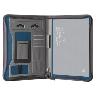 Portablocco con zip Bluegate - 29 x 36 x 4 cm - grigio - In Tempo