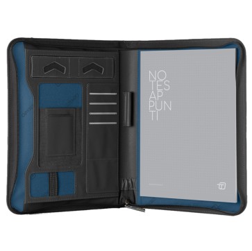 Portablocco con zip Bluegate - 29 x 36 x 4 cm - nero - In Tempo