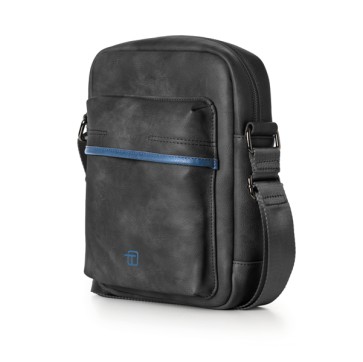 Tracolla slim Bluegate - 19 x 26 x 3 cm - nero - In Tempo