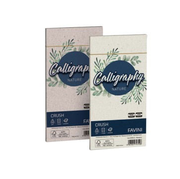 Busta Calligraphy Nature Crush - 110 x 220 mm - 90 gr - alga - Favini - conf. 25 pezzi