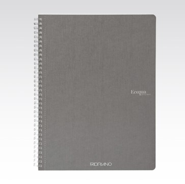 Maxiquaderno Ecoqua original - spiralato - A4 - 90 gr - 1 rigo - 70 fogli - antracite - Fabriano