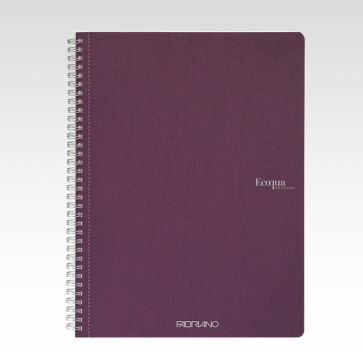 Maxiquaderno Ecoqua original - spiralato - A4 - 90 gr - 1 rigo - 70 fogli - vino - Fabriano