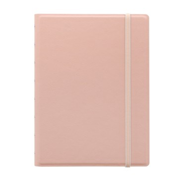 Notebook - con elastico - copertina similpelle - A5 - 56 pagine - a righe - pesca - Filofax
