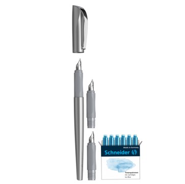 Set penna stilografica Callissima - 3 punte intercambiabili incluse - fusto antarcite - Schneider