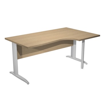 Scrivania Compact Destro - 160 x 60/80/100 cm - piano rovere