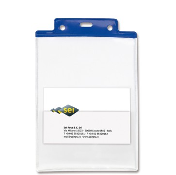 Portanome Pass 6ST - A6 - PVC -  blu - Sei Rota - conf. 50 pezzi